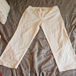 Christopher & Banks Women's Straight Leg Cream Jeans